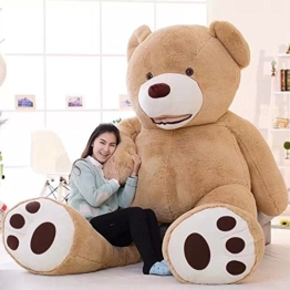 MorisMos Groß Teddybär Weiches Plüschspielzeug Braun 200cm/79" - 1