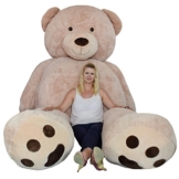 TE-Trend XXL Riesenteddybär gigantischer Riesen Teddy Teddybär Liegend sitzend 320 cm in der Farbe Hellbraun als Geschenk zur Dekoration Erwachsene Kinder - 1