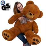 Deuba Kuschel Teddy XL 100cm in Braun - Kuscheltier Stofftier Plüschbär Teddy - 1
