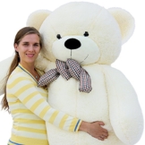 Joyfay Marke Großer Teddybär Riesiger Plüsch Bär Kuschelig Stofftier Sich Weiche Waschbar Plüschtiere Geschenk Für Kinder Alters Für Geburtstag Hochzeit Valentinstag Weihnachten (200 cm, Weiß) - 1