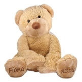Stofftier Teddy Bär Geschenk mit Namen und Geburtsdatum personalisiert 25cm - 1