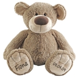 Stofftier Teddy Bär Geschenk mit Namen und Geburtsdatum personalisiert 30cm - 1