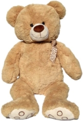 Wagner 9015 - XXL Plüschbär Teddy Bär - 100 cm groß - hell-braun - Teddybär Kuschelbär - 1